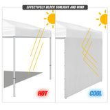 Instant Canopy 10x6.2ft Sidewall for 10x10ft Pop Up Canopy From Redcamp