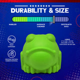 Bull Frog Durable Rubber Chew Toy & Treat Dispenser - Large From SodaPup