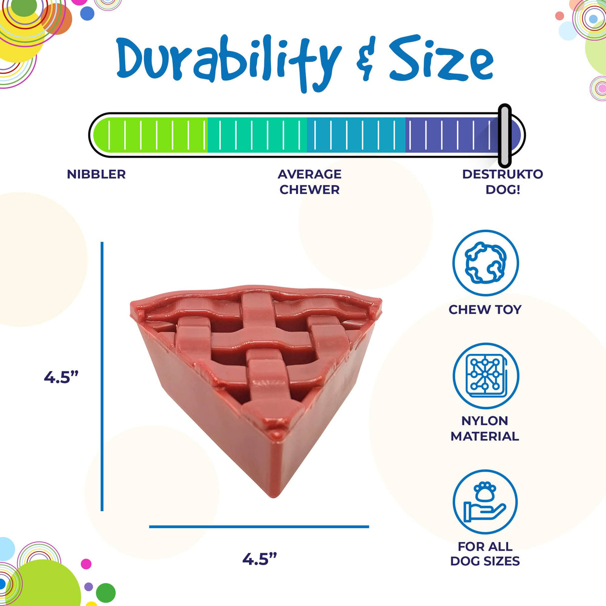 Cherry Pie Ultra Durable Nylon Dog Chew Toy and Treat Holder From SodaPup