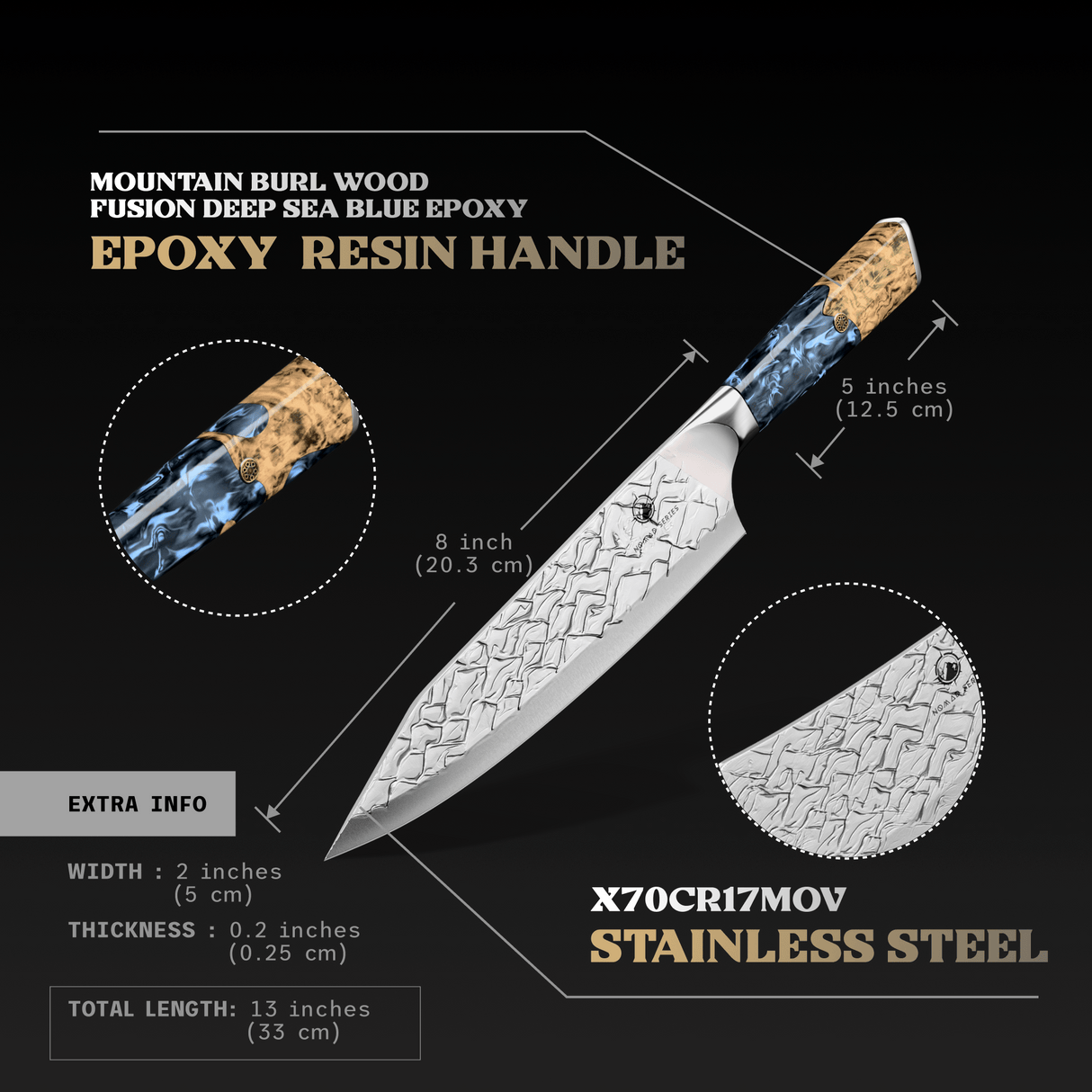 Nomad Series 8" Chef Knife From TheCookingGuild