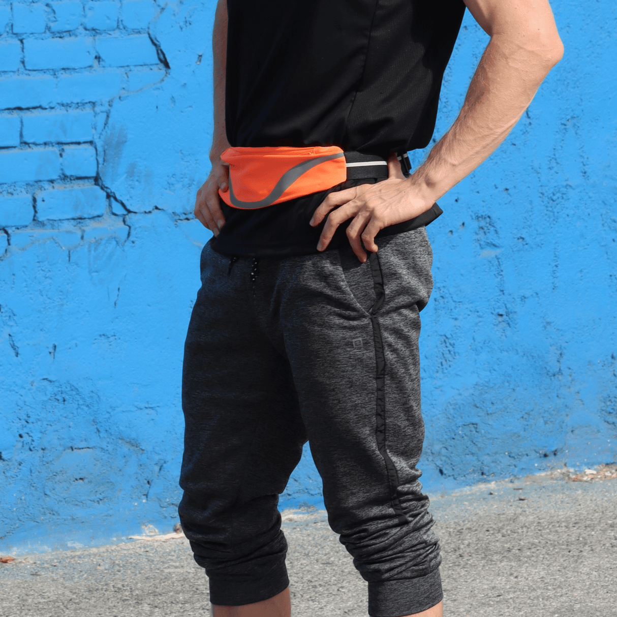 Water-Resistant Sport Waist Pack Running Belt with Reflective Strip from Jupiter Gear