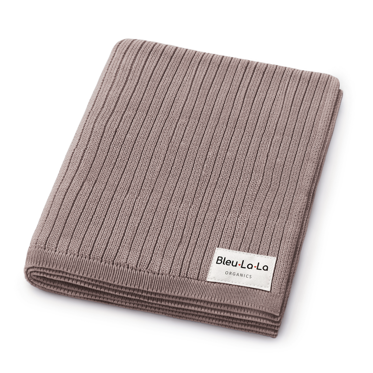Organic Ribbed Knit Cotton Baby Blanket from Bleu La La