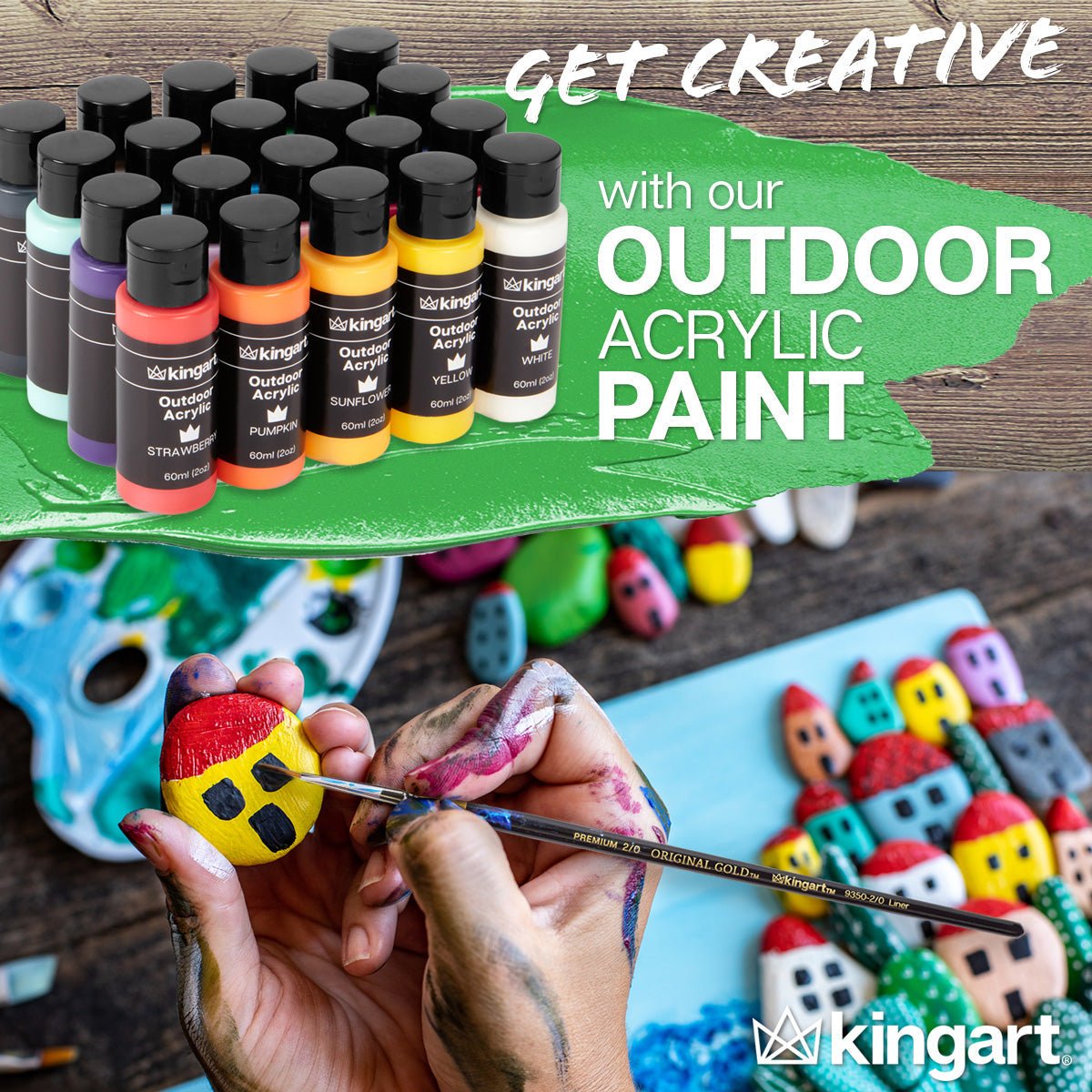 Outdoor Acrylic Paint, 20 Colors from KINGART
