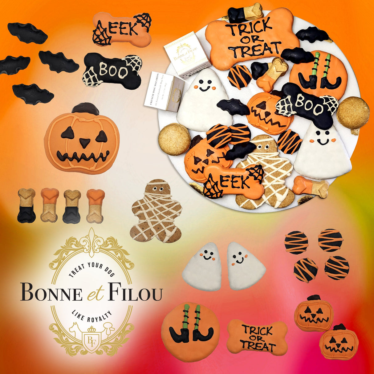Halloween Themed Dog Treats Gift Box from Bonne et Filou