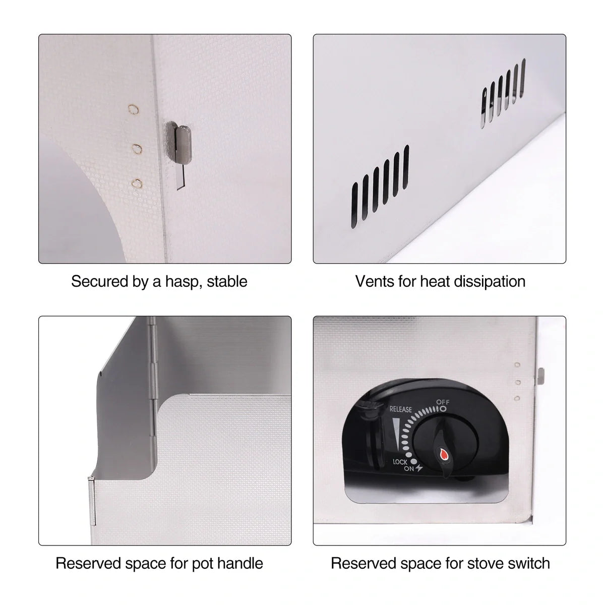 Folding Stainless Steel Stove Windscreen for Outdoor From Redcamp