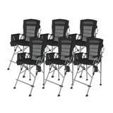 Extra Tall Bar Height Foldable Director Chairs for Adults with High Back and Hard Arms, Support 330lbs From Redcamp
