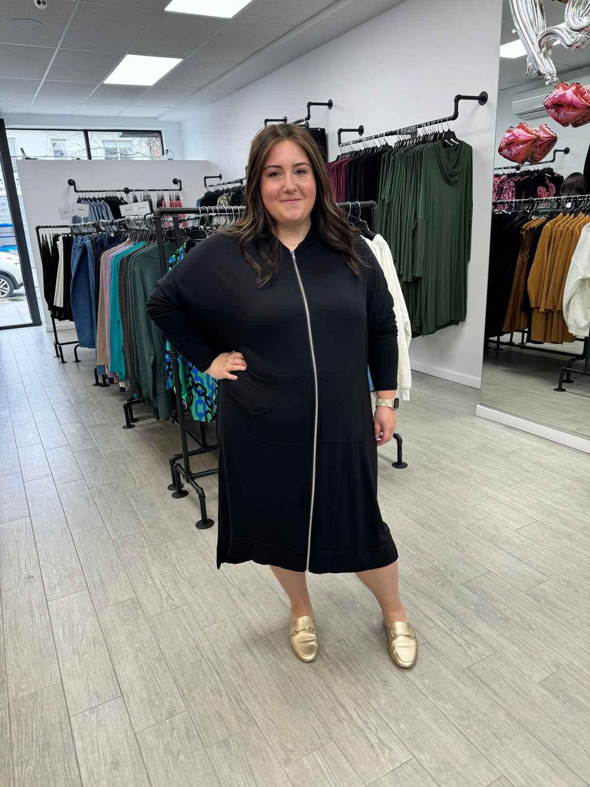 Easy Zip up Dress From Drama NYC Plus