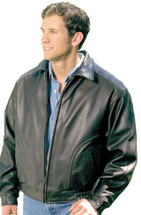 REED Men's All American Bomber Leather Jacket Union Made in USA from Reed Leather
