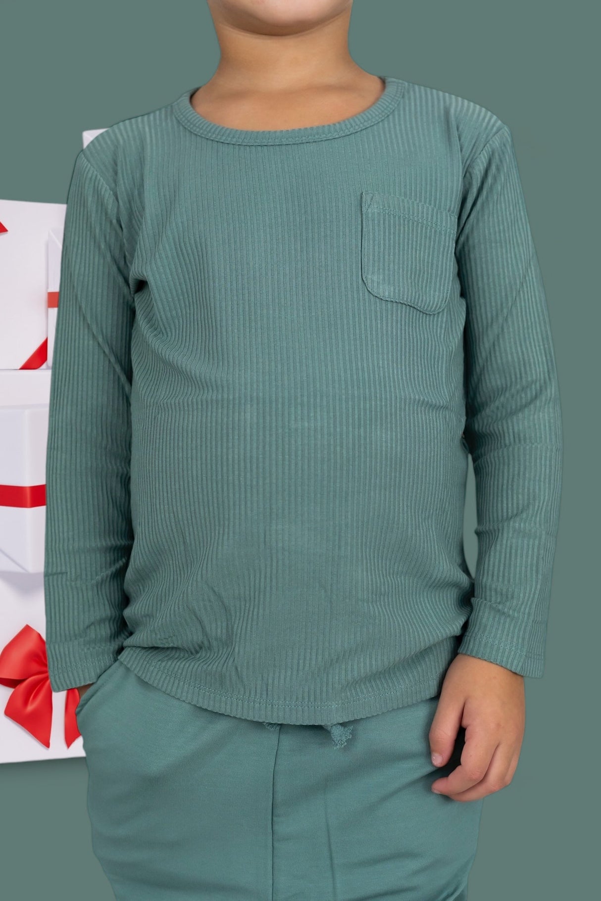 SAGE RIB DREAM POCKET TEE from DREAM BIG LITTLE CO