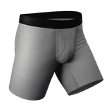 The 50 Shades | Grey Long Leg Ball Hammock® Pouch Underwear With Fly From Shinesty