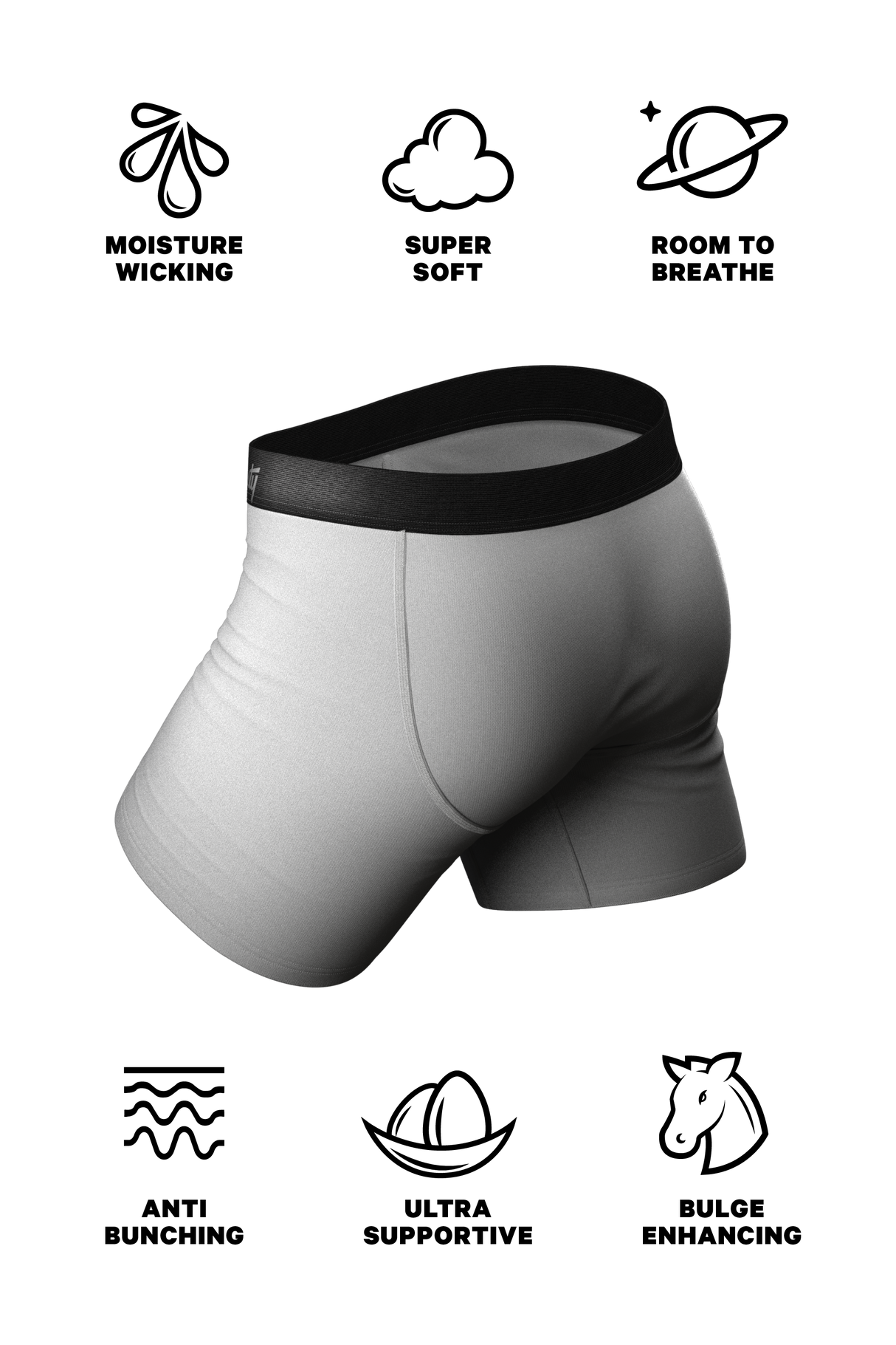 The 50 Shades | Grey Ball Hammock® Pouch Underwear With Fly From Shinesty