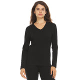 Midweight - Women's Long Sleeve V-Neck 100% Merino Wool from Minus33 Merino Wool Clothing