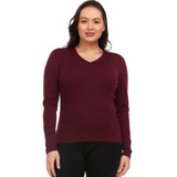 Midweight - Women's Long Sleeve V-Neck 100% Merino Wool from Minus33 Merino Wool Clothing