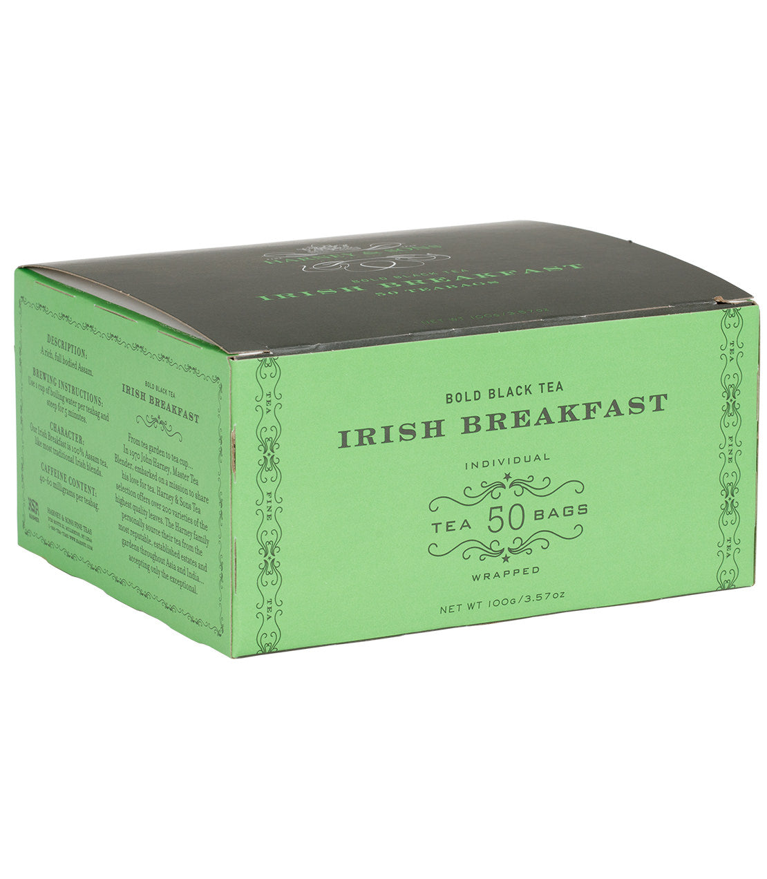 Irish Breakfast, Box of 50 Wrapped Teabags from Harney & Sons Fine Teas