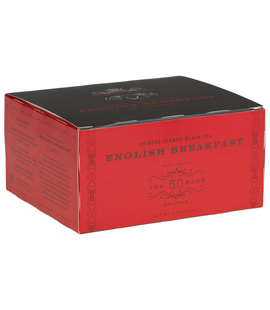 English Breakfast, Box of 50 Wrapped Teabags from Harney & Sons Fine Teas