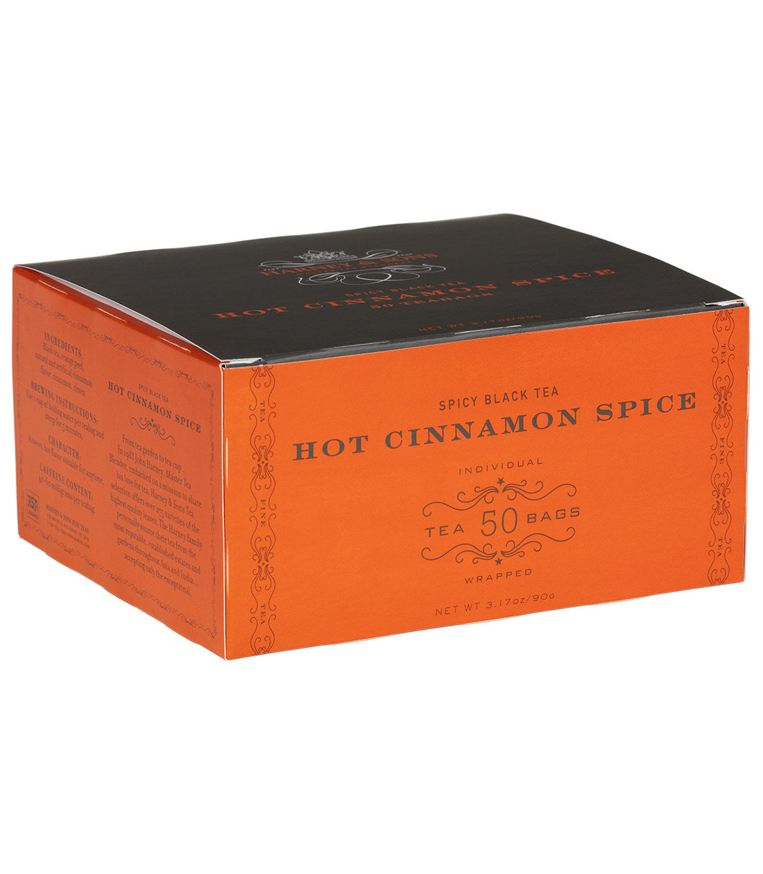 Hot Cinnamon Spice, Box of 50 Wrapped Teabags from Harney & Sons Fine Teas