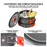 PCS 11/12/22 Camping Cookware Mess Kit From Redcamp