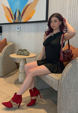 Asagao Diamante & Rhinestones Strap Boots from My Pampered Life Seattle