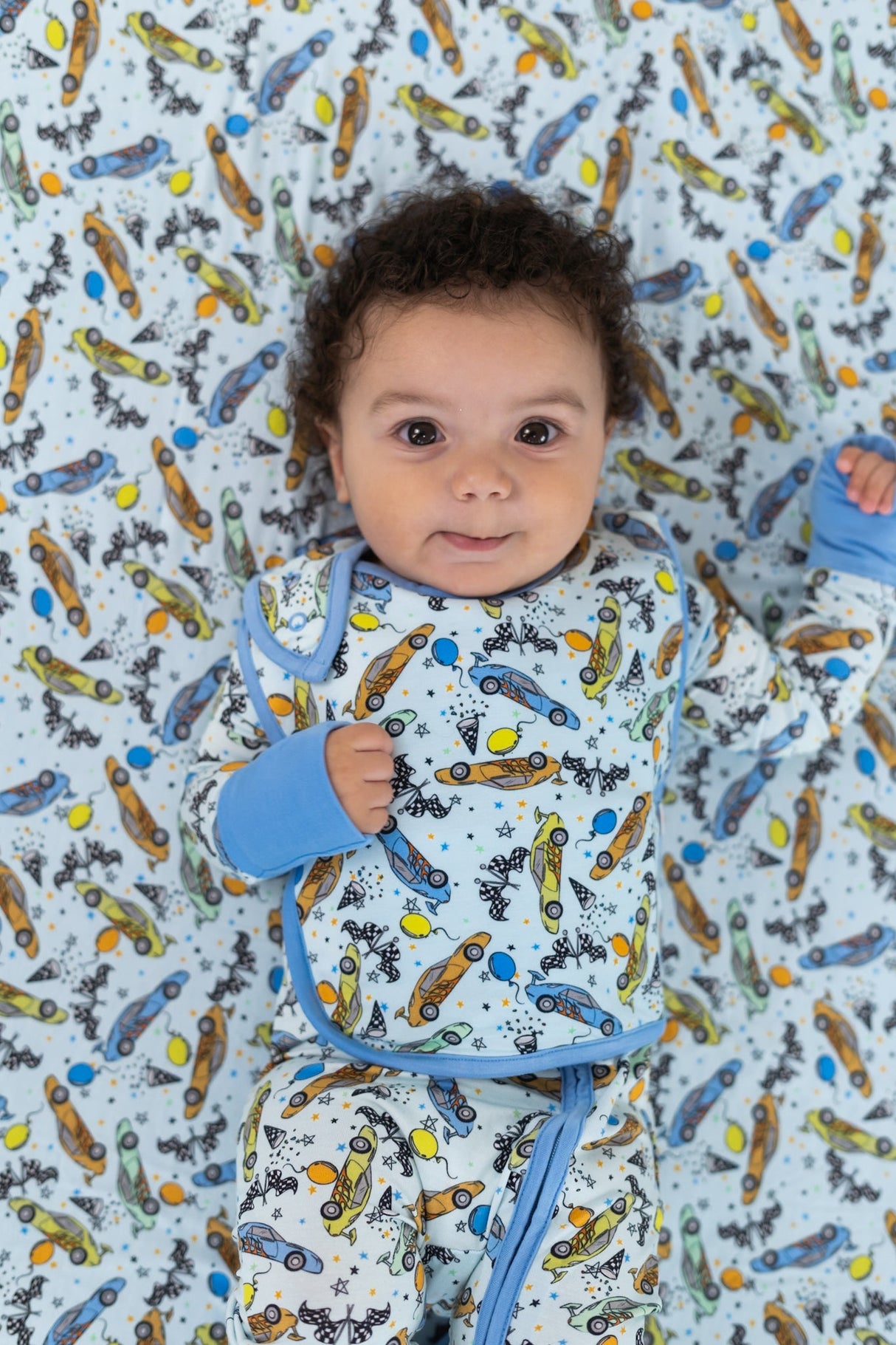 RACING TO MY BIRTHDAY DREAM BABY BIB from DREAM BIG LITTLE CO