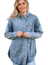 Acid Wash Denim Shirt Dress from MsDressly