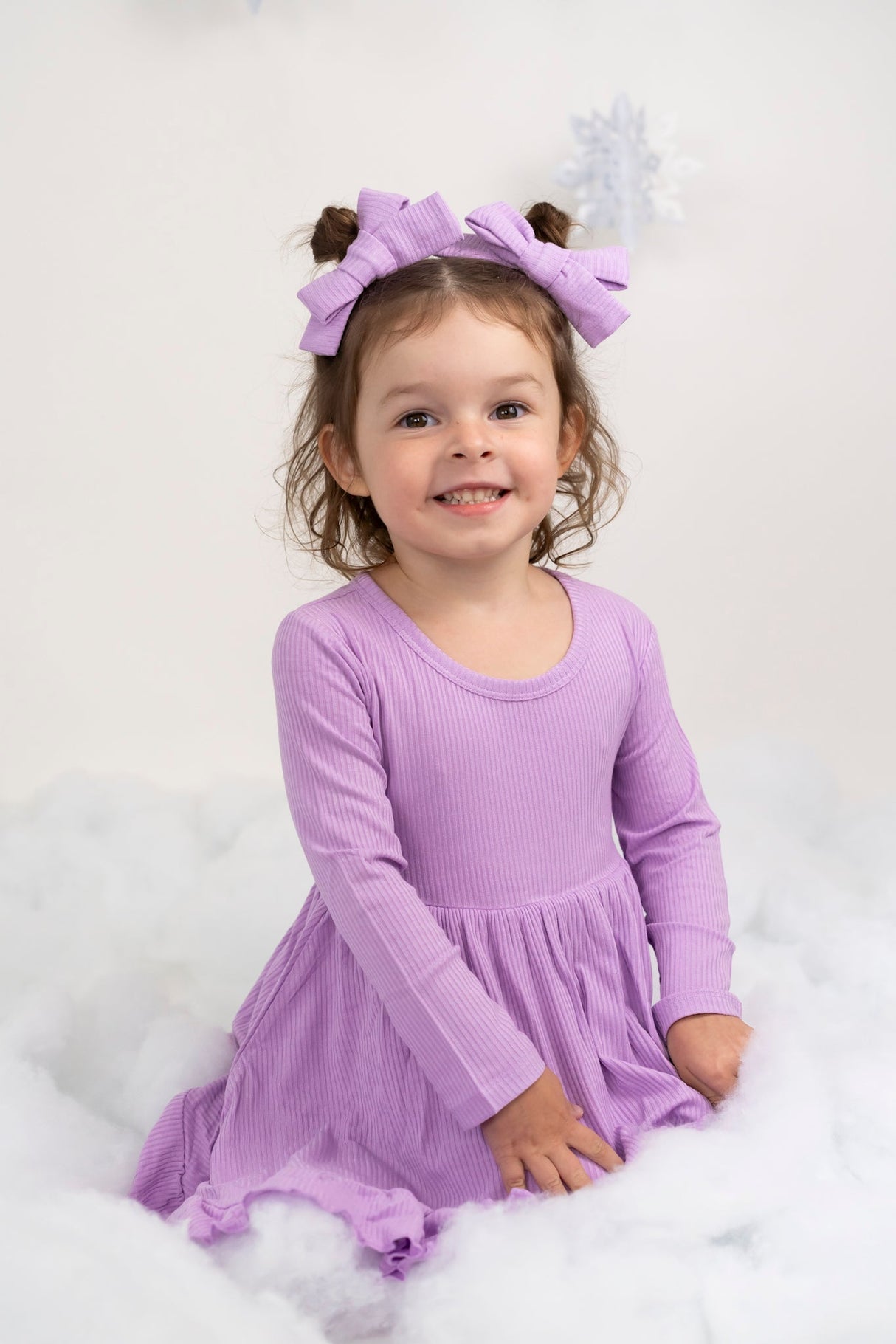 AMETHYST RIB DREAM RUFFLE DRESS from DREAM BIG LITTLE CO