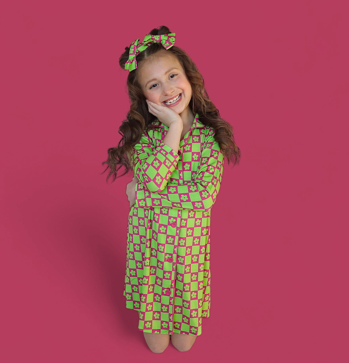 WILD DAISY CHECKERS GIRL'S DREAM GOWN from DREAM BIG LITTLE CO