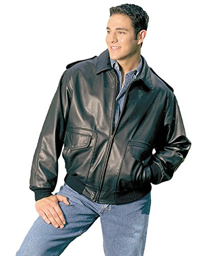 REED Men's Bomber Leather Jacket Union Made in USA from Reed Leather