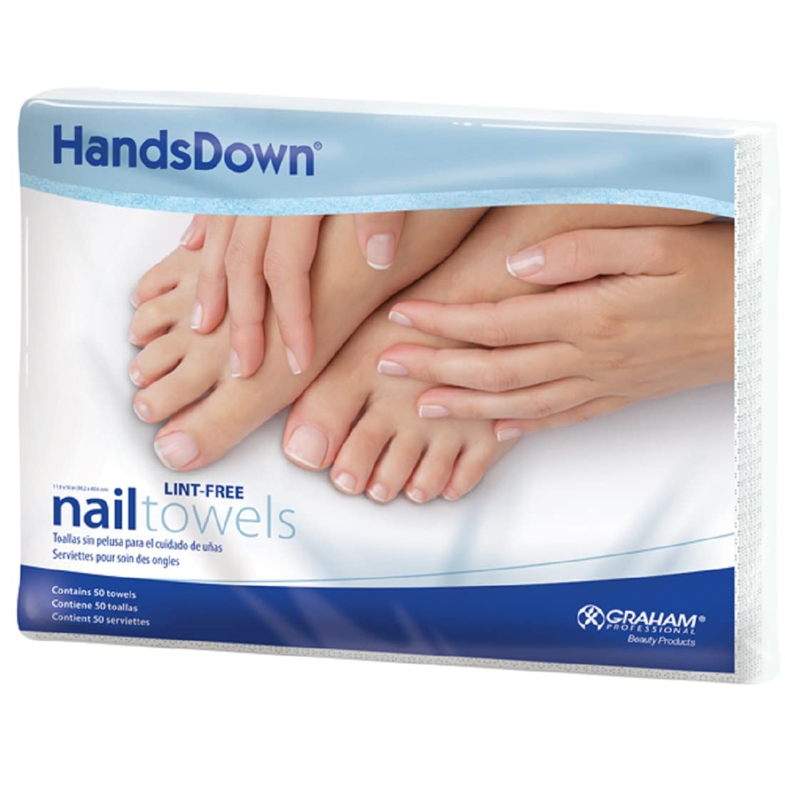 Graham - Handsdown Ultra Manicure Towels - Lint Free 50pc from Queen Nails & Beauty Supplies