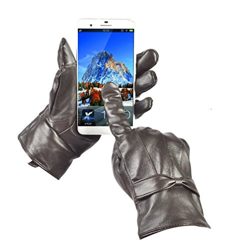 Reed Women's Designer Genuine Leather Gloves With Touch Screen Texting Index Finger - Imported From Reed Leather