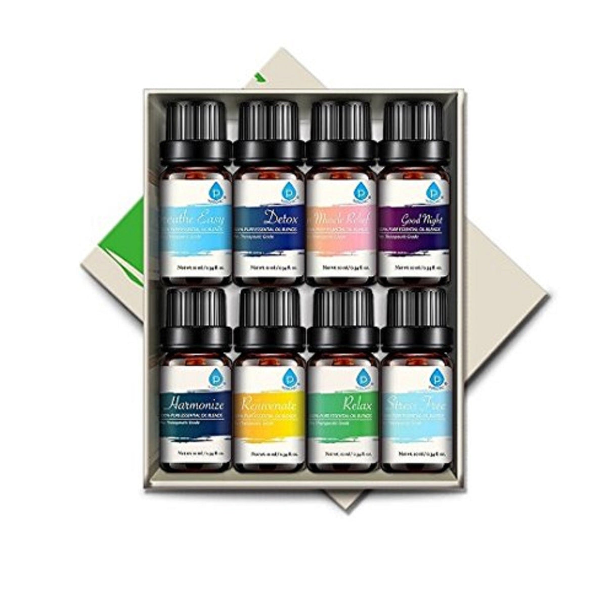 8 Pack of 100% Pure Essential Aromatherapy Oils from Pursonic