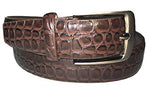 Crocodile Print Men's PU Leather Designer Dress Belt from Reed Leather