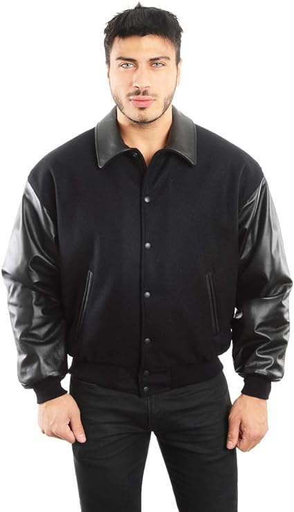 REED Men's Premium Varsity Leather/Wool Jacket Made in USA from Reed Leather