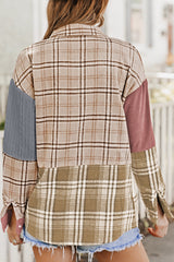 Beige, Pink, and Gray Corduroy Jacket from MsDressly