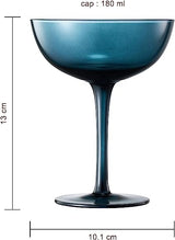 Cocktail & Champagne Coupe Glasses Coupe Cocktail Glasses 7 oz | Set of 6 | Pastel Colored Crystal Cocktail Glassware for Champagne, Martini, Manhattan Goblet Cocktails, Glassware - Luxury Gift Box from The Wine Savant