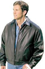 REED Men's All American Bomber Leather Jacket Union Made in USA from Reed Leather