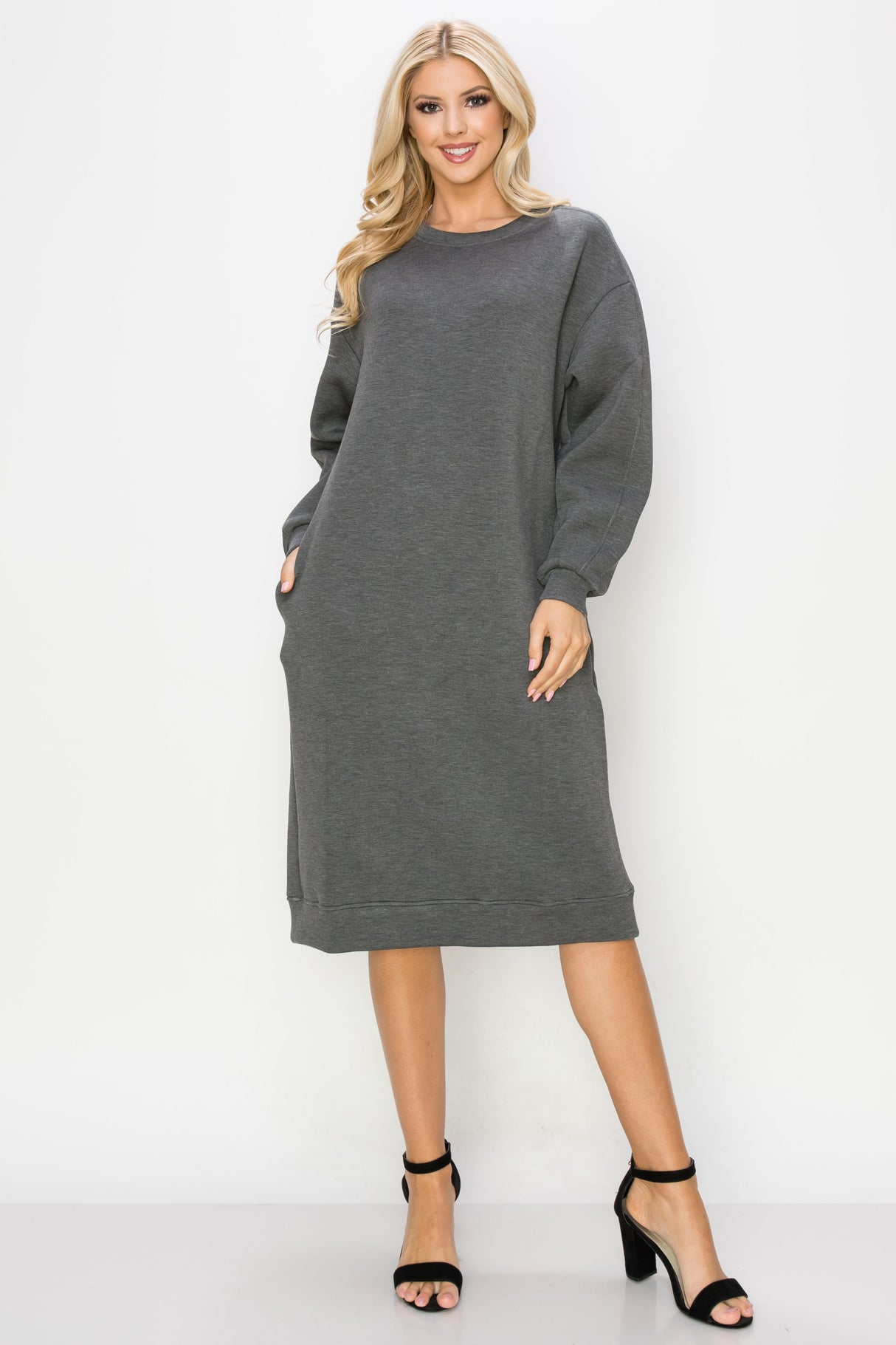Finna French Scuba Knit Dress from Joh Apparel