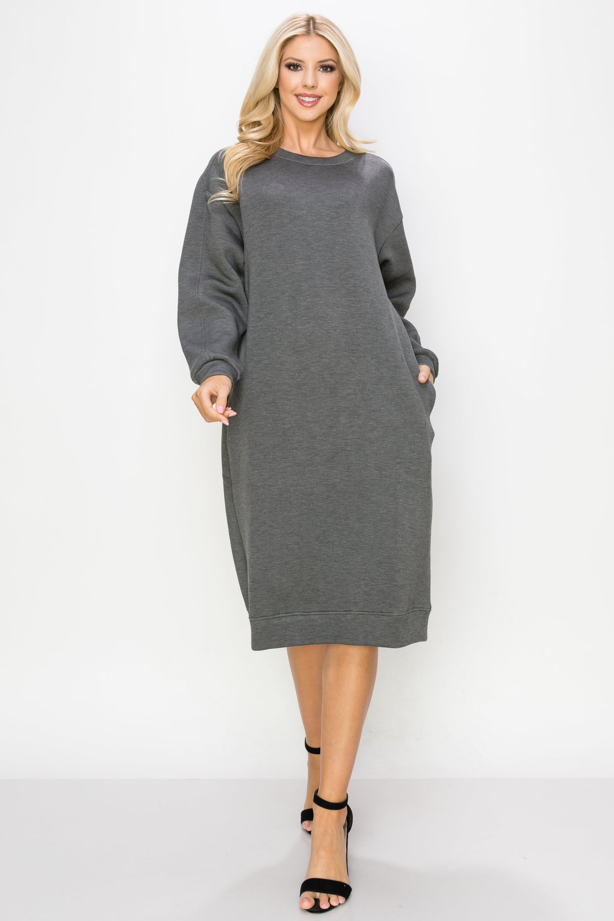 Finna French Scuba Knit Dress from Joh Apparel