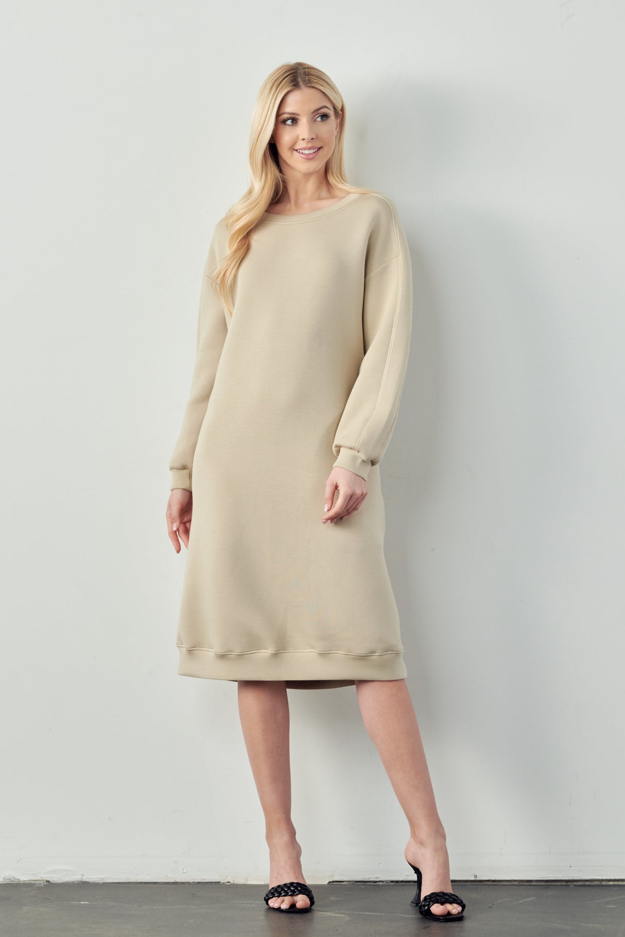 Finna French Scuba Knit Dress from Joh Apparel