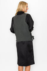 Whema Woven Shirt Dress with Detachable Sweater Knitted Vest from Joh Apparel