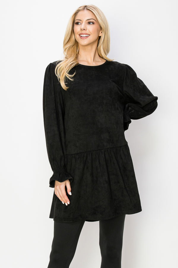 Alize Stretch Suede Tunic Dress from Joh Apparel