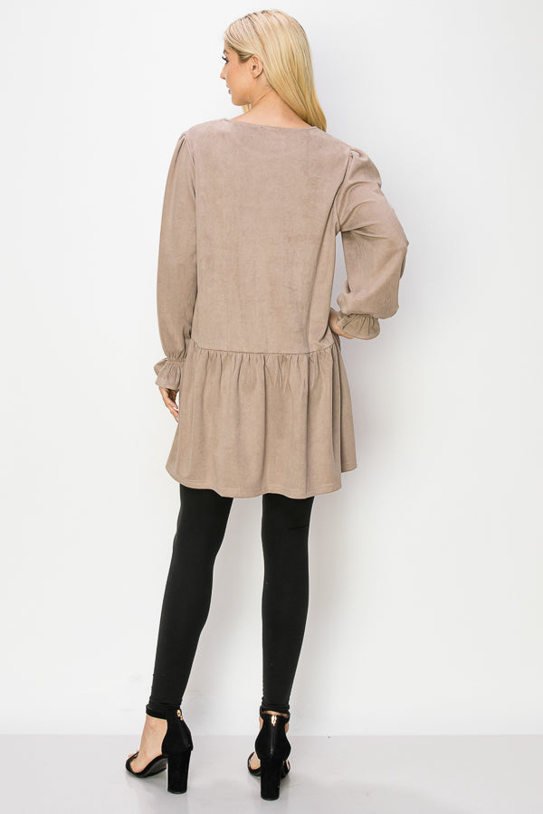 Alize Stretch Suede Tunic Dress from Joh Apparel