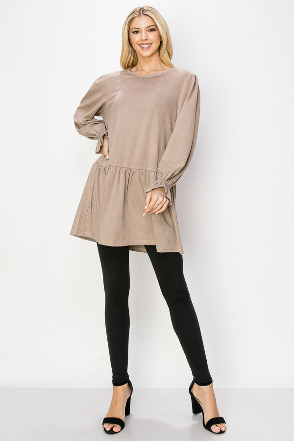 Alize Stretch Suede Tunic Dress from Joh Apparel