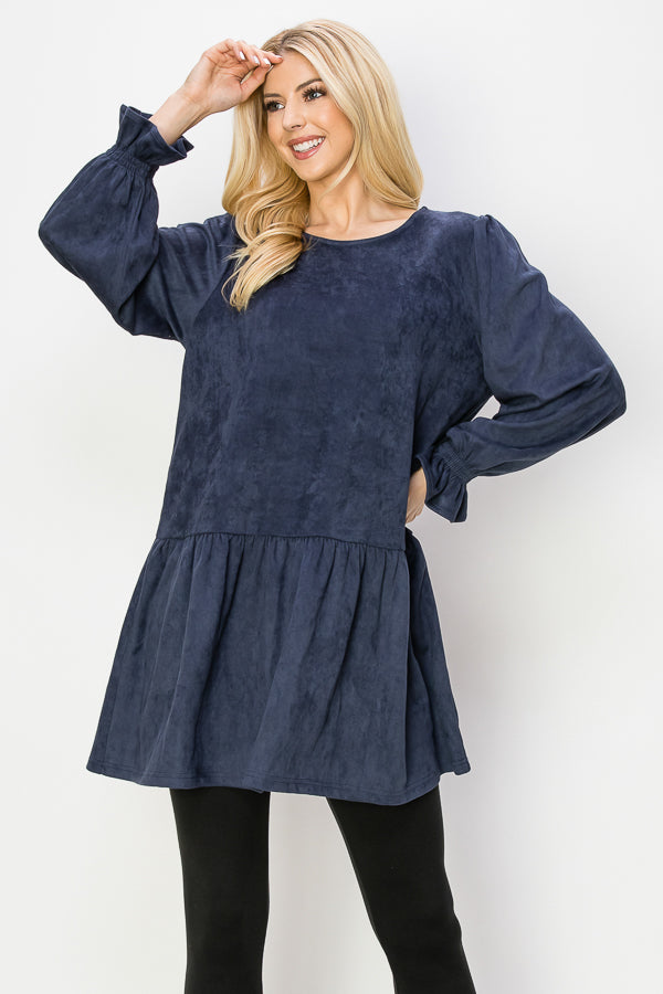 Alize Stretch Suede Tunic Dress from Joh Apparel