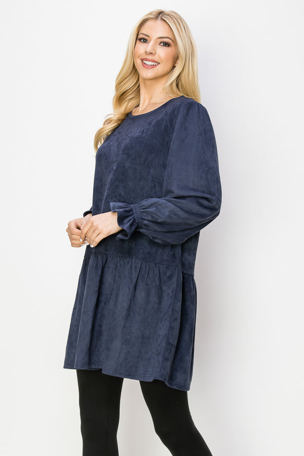 Alize Stretch Suede Tunic Dress from Joh Apparel