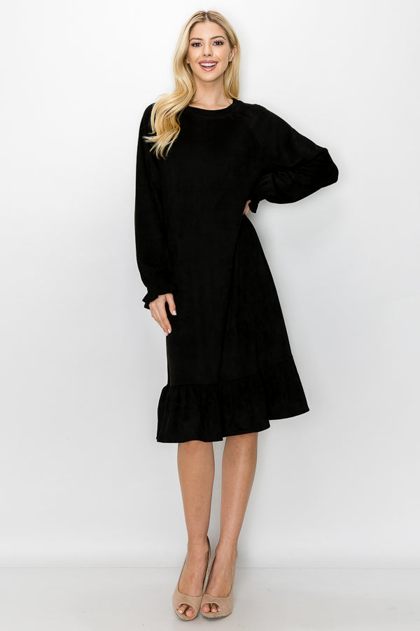 Amal Stretch Suede Dress from Joh Apparel