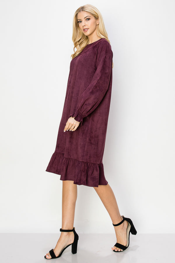 Amal Stretch Suede Dress from Joh Apparel