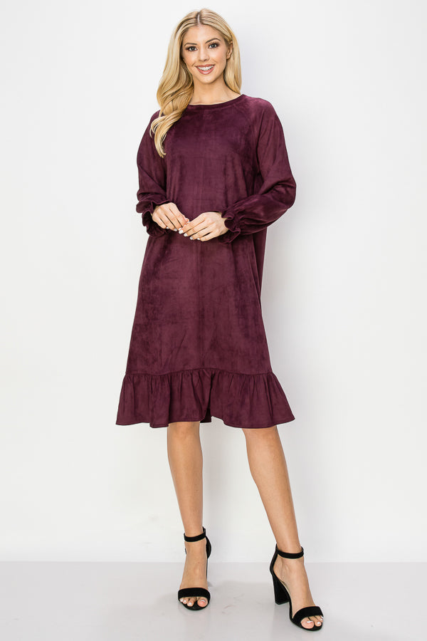 Amal Stretch Suede Dress from Joh Apparel