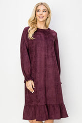 Amal Stretch Suede Dress from Joh Apparel