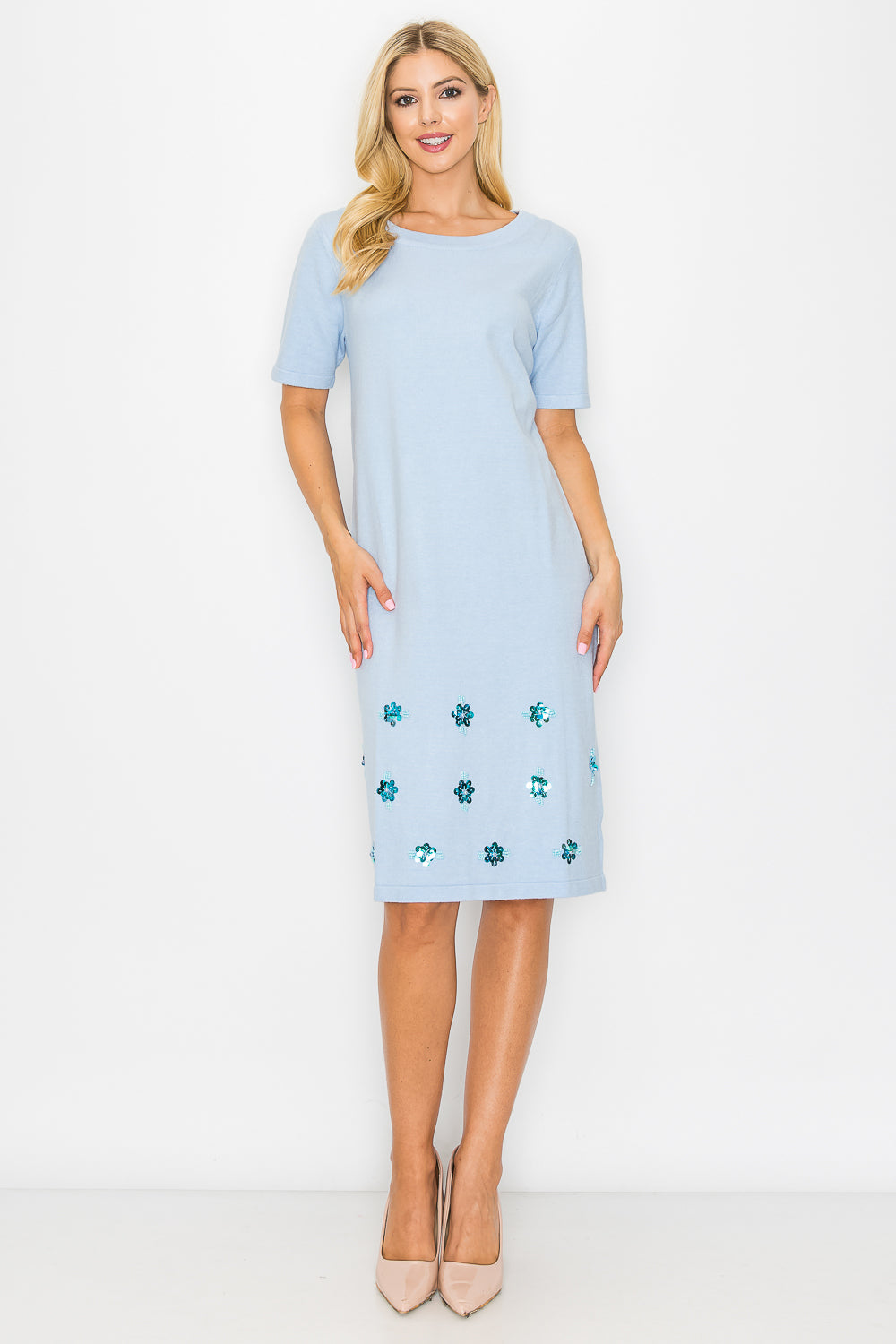 Stella Sweater Dress with Sequin Sparkles from Joh Apparel