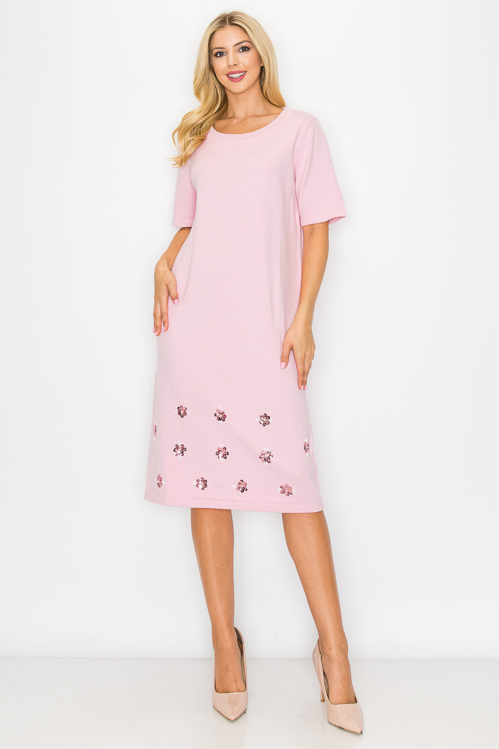 Stella Sweater Dress with Sequin Sparkles from Joh Apparel